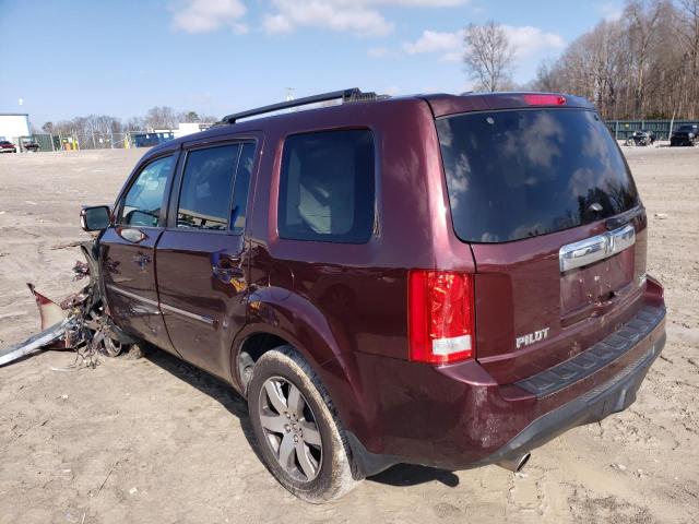 5FNYF4H91DB083358 - 2013 HONDA PILOT TOURING BURGUNDY photo 2