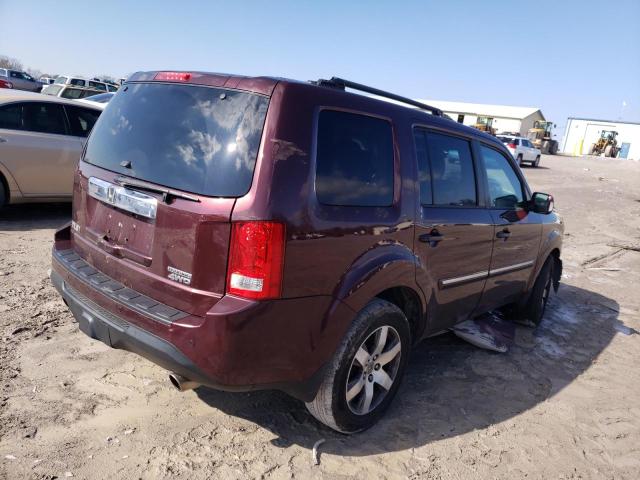 5FNYF4H91DB083358 - 2013 HONDA PILOT TOURING BURGUNDY photo 3