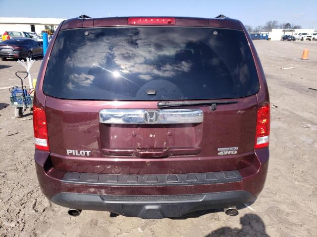 5FNYF4H91DB083358 - 2013 HONDA PILOT TOURING BURGUNDY photo 6