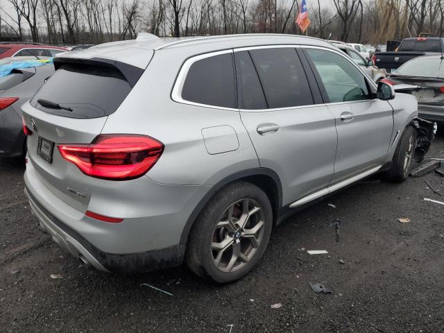 5UXTY5C02M9F05054 - 2021 BMW X3 XDRIVE30I SILVER photo 3