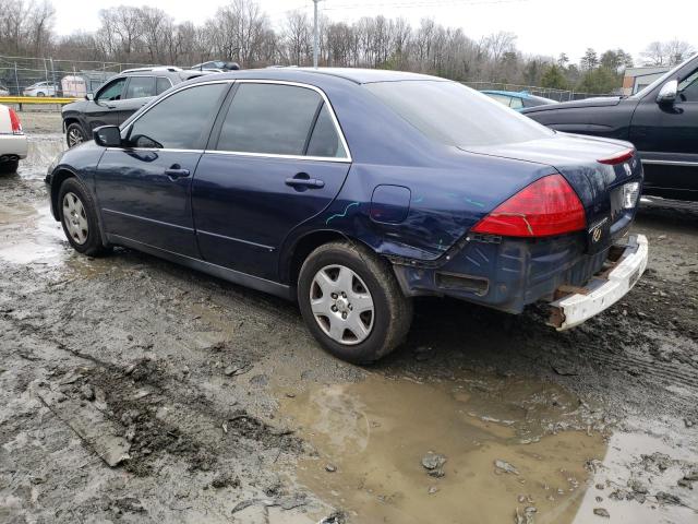 1HGCM56477A049081 - 2007 HONDA ACCORD LX BLUE photo 2