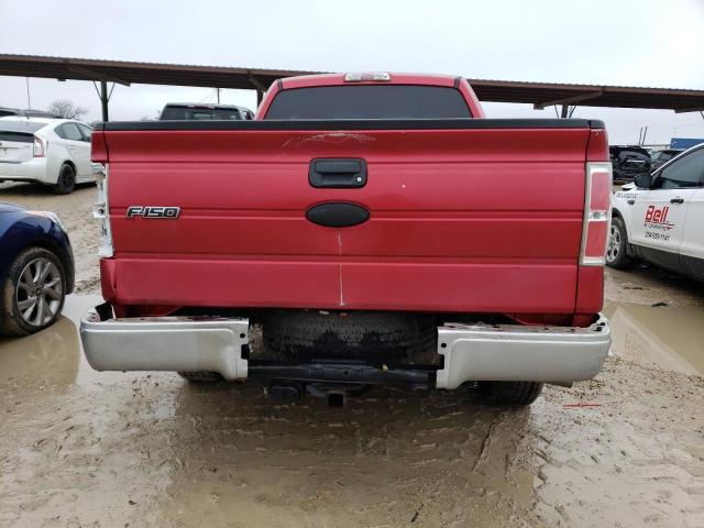 1FTEX1CM5BFB01864 - 2011 FORD F150 SUPER CAB RED photo 6