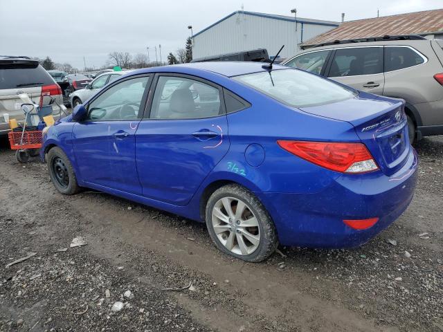 KMHCU4AE6CU099239 - 2012 HYUNDAI ACCENT GLS BLUE photo 2