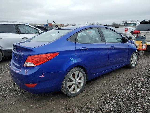 KMHCU4AE6CU099239 - 2012 HYUNDAI ACCENT GLS BLUE photo 3