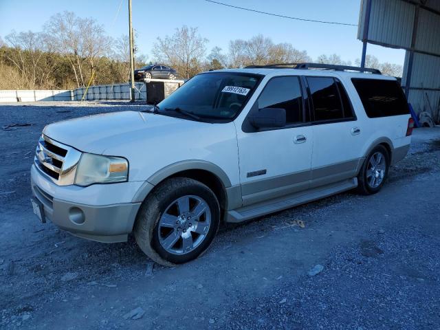 1FMFK17537LA11901 - 2007 FORD EXPEDITION EL EDDIE BAUER WHITE photo 1