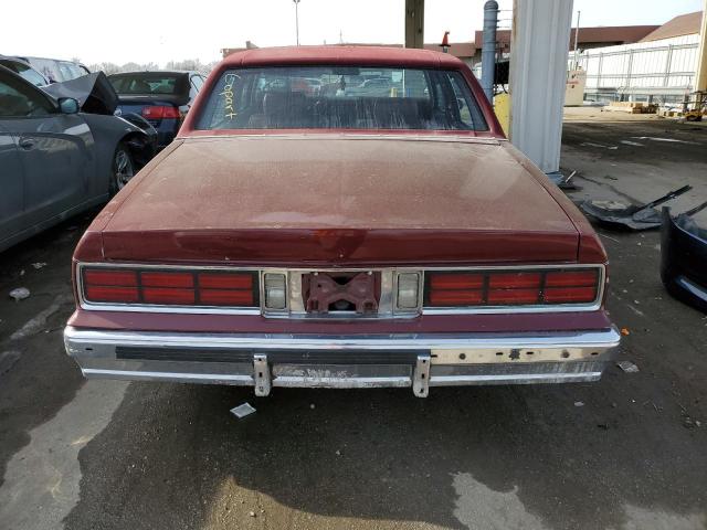 1G1BN69H3FH106189 - 1985 CHEVROLET CAPRICE CLASSIC MAROON photo 6