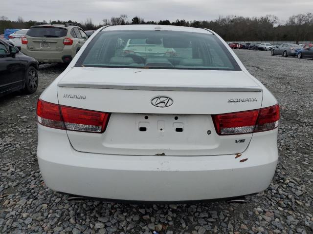 5NPEU46F58H337940 - 2008 HYUNDAI SONATA SE WHITE photo 6