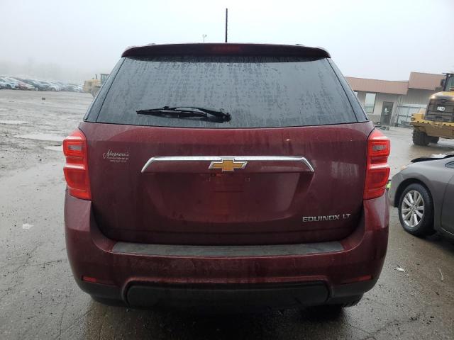 2GNALCEK1G1125411 - 2016 CHEVROLET EQUINOX LT BURGUNDY photo 6