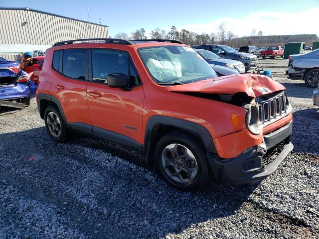 ZACCJAAT0GPD70720 - 2016 JEEP RENEGADE SPORT Նարնջագույն լուսանկար 4