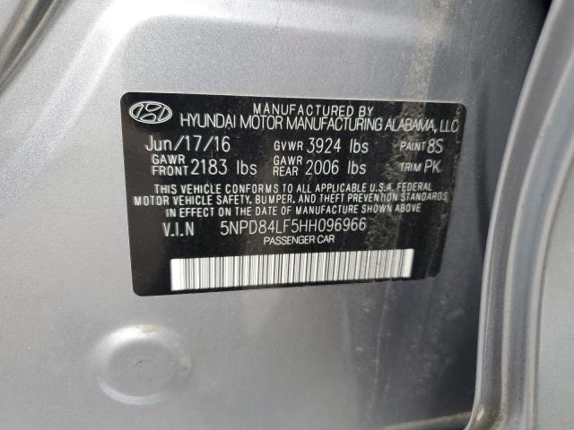 5NPD84LF5HH096966 - 2017 HYUNDAI ELANTRA SE SILVER photo 12