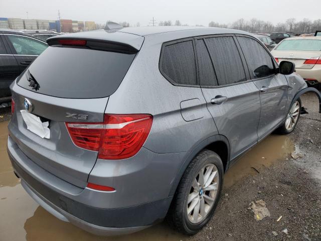 5UXWX9C54E0D41671 - 2014 BMW X3 XDRIVE28I GRAY photo 3