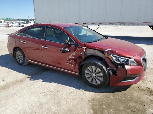 KMHE24L19GA013390 - 2016 HYUNDAI SONATA HYBRID RED photo 4