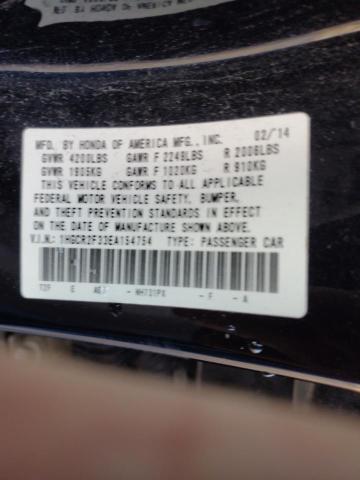 1HGCR2F33EA154754 - 2014 HONDA ACCORD LX BLACK photo 12