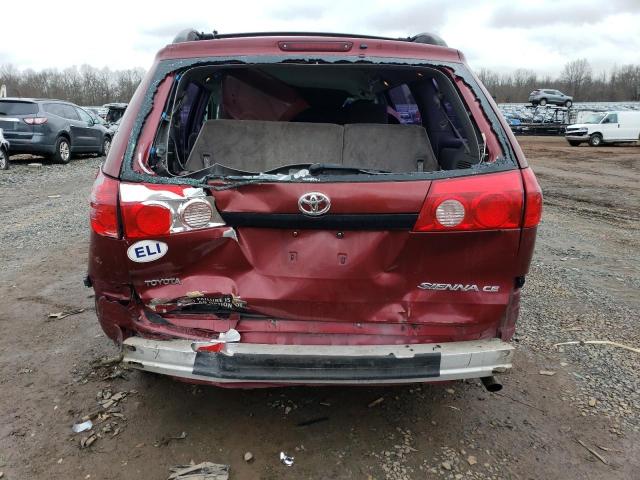 5TDZK23C38S197578 - 2008 TOYOTA SIENNA CE BURGUNDY photo 6