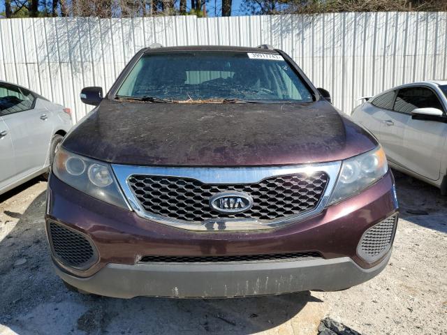 5XYKT4A26CG250705 - 2012 KIA SORENTO BASE MAROON photo 5