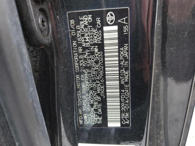 JTKDE167980270233 - 2008 TOYOTA SCION TC 黑色 照片 12