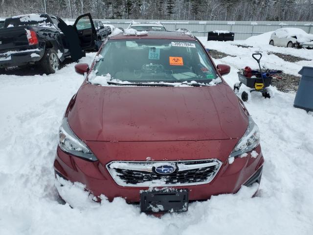 4S3GTAD60H3728955 - 2017 SUBARU IMPREZA PREMIUM PLUS RED photo 5