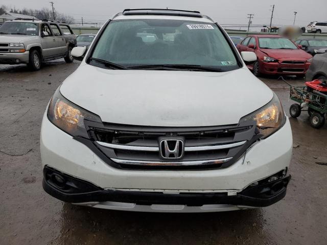 5J6RM4H78DL034979 - 2013 HONDA CR-V EXL WHITE photo 5