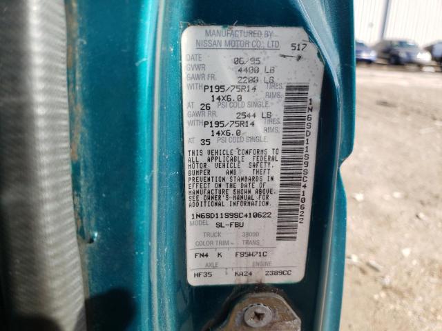 1N6SD11S9SC410622 - 1995 NISSAN TRUCK E/XE TURQUOISE photo 12