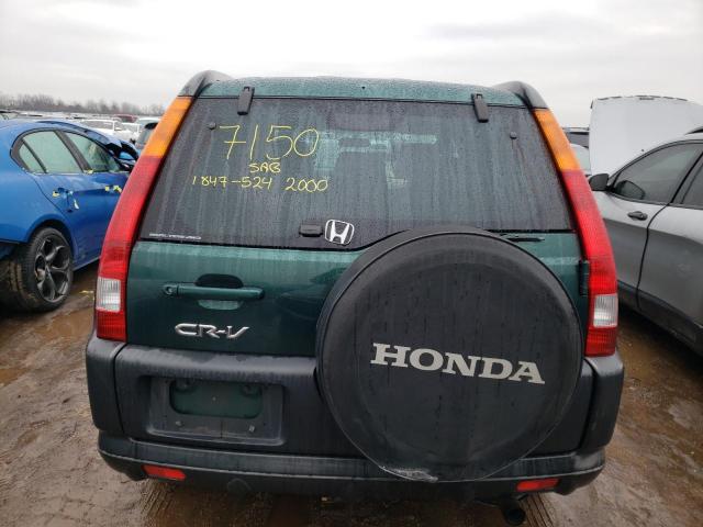 JHLRD78854C014045 - 2004 HONDA CR-V EX GREEN photo 6