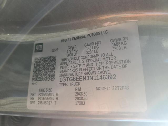 1GTG6EEN3N1146392 - 2022 GMC CANYON DENALI SILVER photo 12