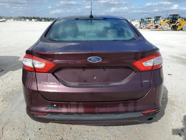 3FA6P0H72DR318737 - 2013 FORD FUSION SE BURGUNDY photo 6