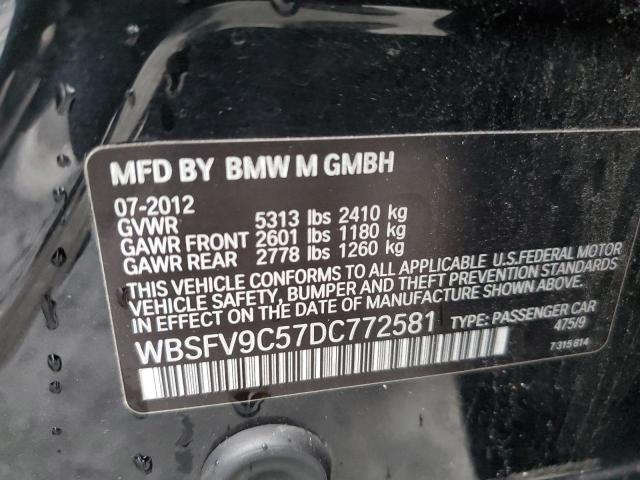 WBSFV9C57DC772581 - 2013 BMW M5 BLACK photo 13