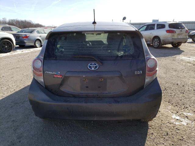 JTDKDTB38D1035570 - 2013 TOYOTA PRIUS C BLACK photo 6