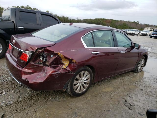 1HGCR3F85DA031814 - 2013 HONDA ACCORD EXL BURGUNDY photo 3