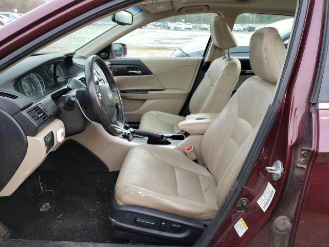 1HGCR3F85DA031814 - 2013 HONDA ACCORD EXL BURGUNDY photo 7