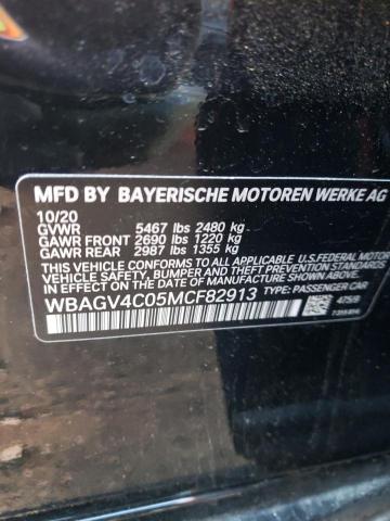 WBAGV4C05MCF82913 - 2021 BMW 840XI BLACK photo 12