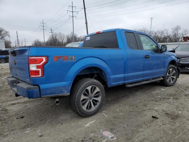 1FTFX1E40KKF00156 - 2019 FORD F150 SUPER CAB BLUE photo 3