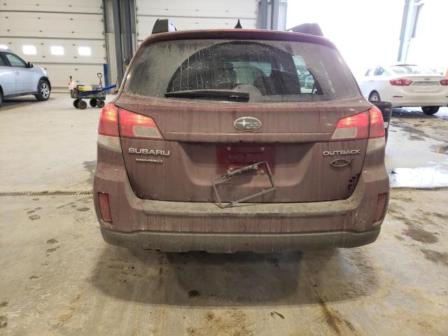 4S4BRCKC9B3341773 - 2011 SUBARU OUTBACK 2.5I LIMITED RED photo 6