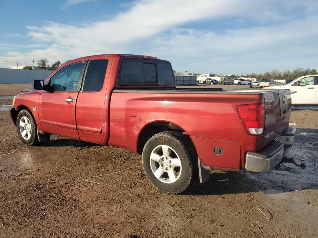 1N6AA06A44N519091 - 2004 NISSAN TITAN XE RED photo 2