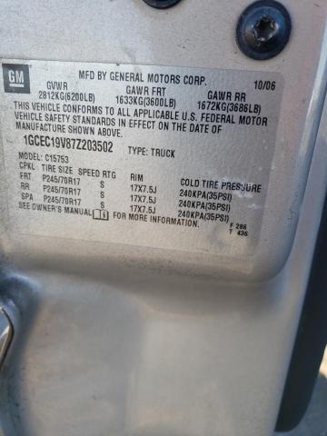 1GCEC19V87Z203502 - 2007 CHEVROLET SILVERADO C1500 CLASSIC BLACK photo 13