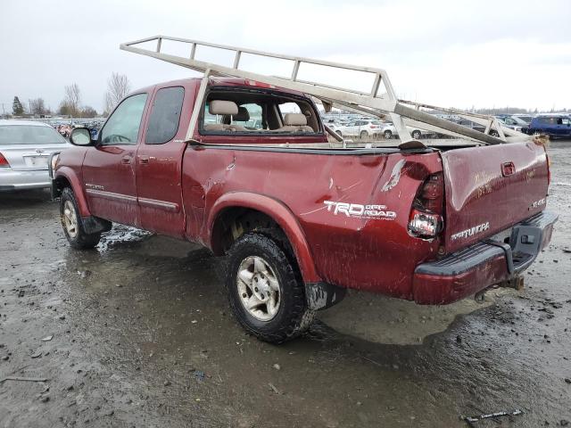 5TBBT48133S436064 - 2003 TOYOTA TUNDRA ACCESS CAB LIMITED MAROON photo 2