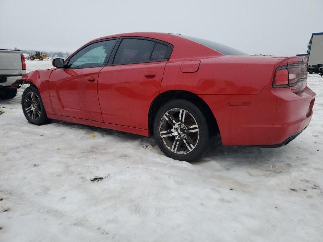 2C3CDXHG1DH582580 - 2013 DODGE CHARGER SXT RED photo 2
