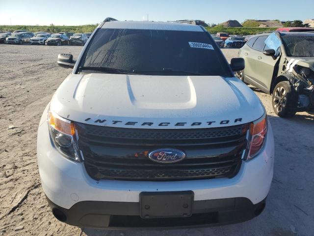1FM5K8AR2FGC41744 - 2015 FORD EXPLORER POLICE INTERCEPTOR თეთრი ფოტო 5