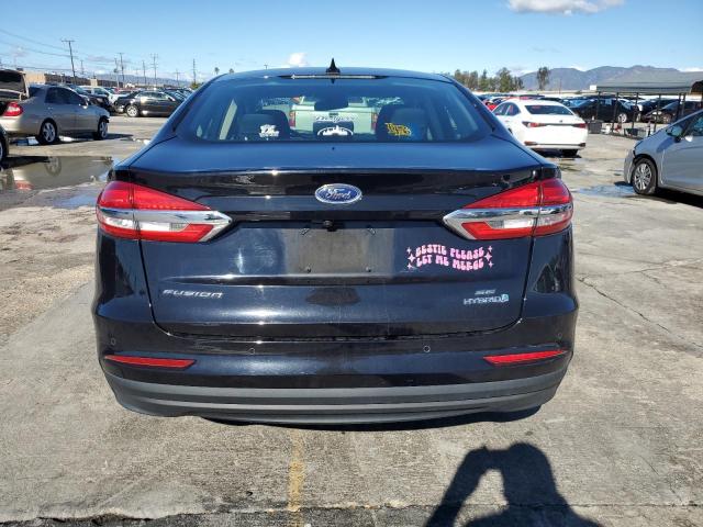 3FA6P0LU0KR108440 - 2019 FORD FUSION SE BLACK photo 6