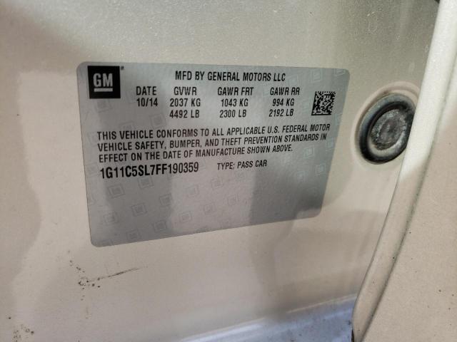 1G11C5SL7FF190359 - 2015 CHEVROLET MALIBU 1LT GOLD photo 12