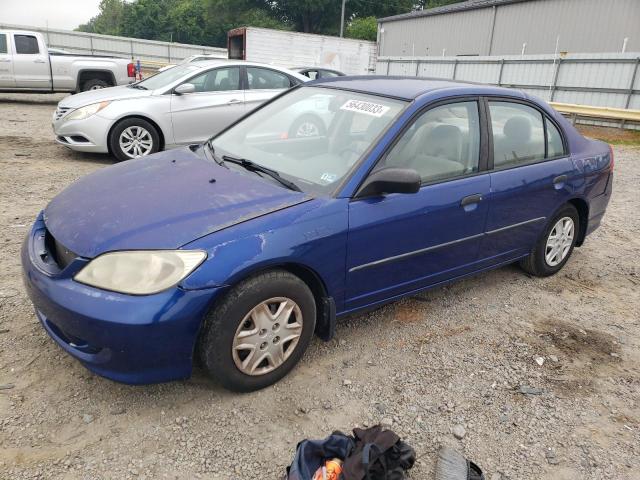 1HGES16324L006427 - 2004 HONDA CIVIC DX VP BLUE photo 1