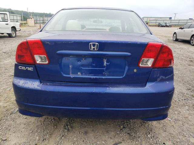 1HGES16324L006427 - 2004 HONDA CIVIC DX VP BLUE photo 6