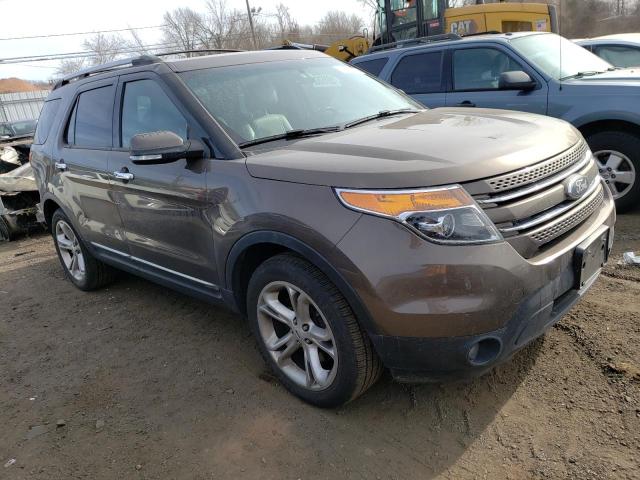 1FM5K8F83FGC55958 - 2015 FORD EXPLORER L BROWN photo 4