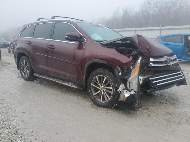 5TDJZRFH9KS948358 - 2019 TOYOTA HIGHLANDER SE MAROON photo 4