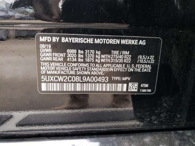 5UXCW2C08L9A00493 - 2020 BMW X7 XDRIVE40I BLACK photo 13