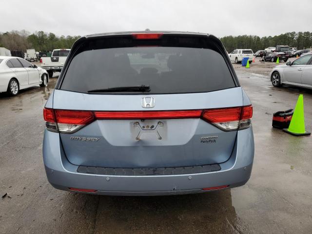 5FNRL5H92EB010018 - 2014 HONDA ODYSSEY TOURING BLUE photo 6