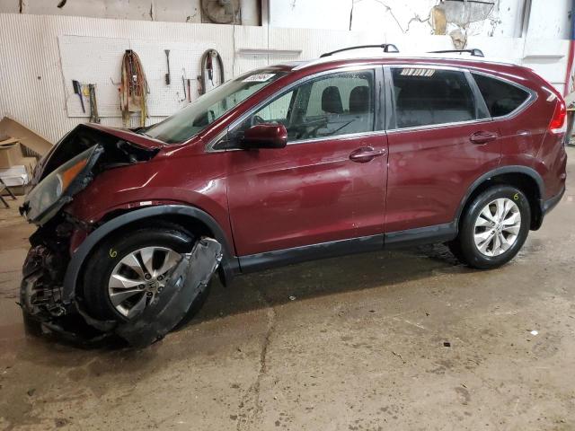 5J6RM4H7XEL116732 - 2014 HONDA CR-V EXL BURGUNDY photo 1