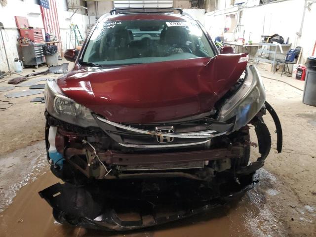 5J6RM4H7XEL116732 - 2014 HONDA CR-V EXL BURGUNDY photo 5