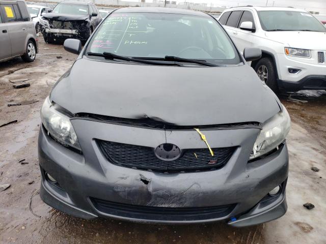 1NXBU40E19Z065585 - 2009 TOYOTA COROLLA BASE GRAY photo 5