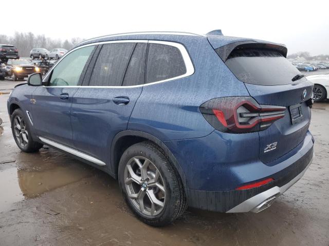 5UX53DP08R9U63702 - 2024 BMW X3 XDRIVE30I BLUE photo 2